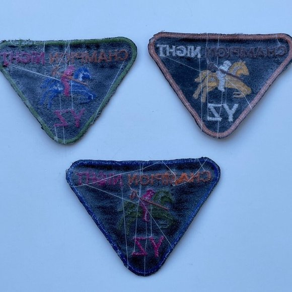 Iron On Patches Champion Nights Multi Color Patches for Craft Clothes Lot of 3 - Picture 9 of 9